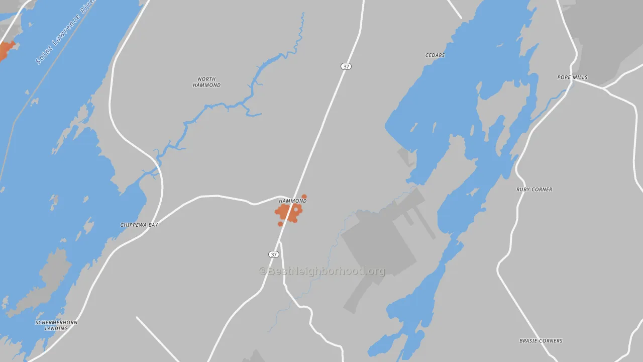 Bike Grade map of 13646, NY