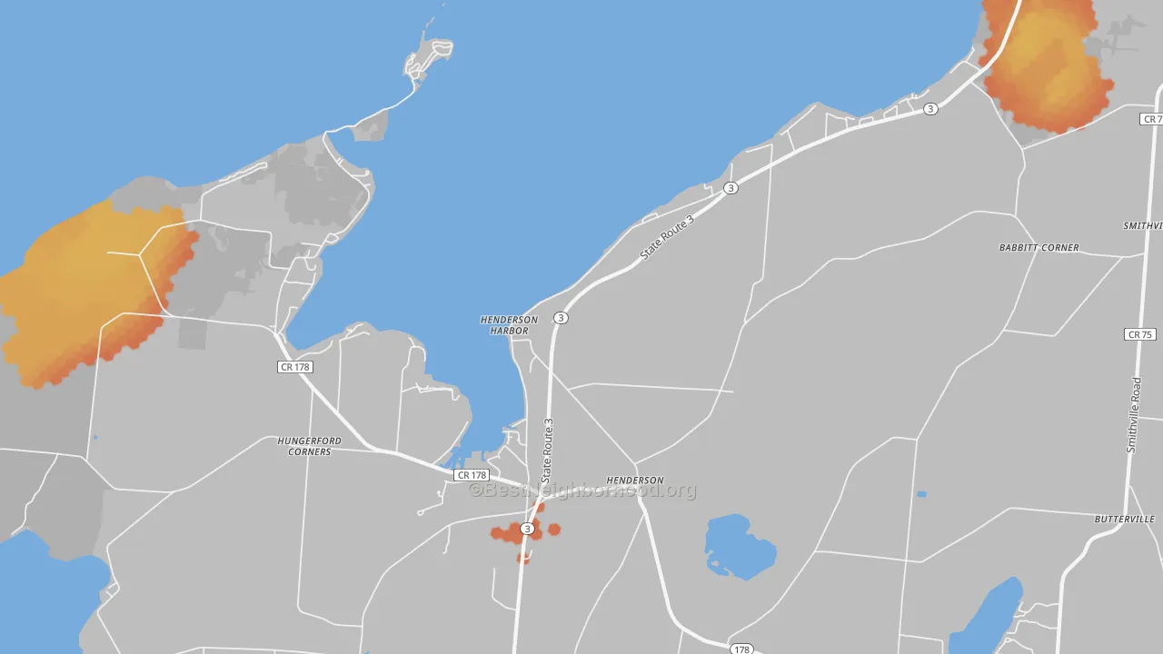 Bike Grade map of 13651, NY