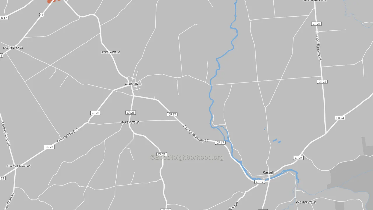Bike Grade map of 13652, NY