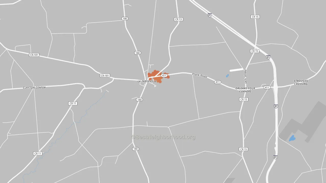 Bike Grade map of 13656, NY