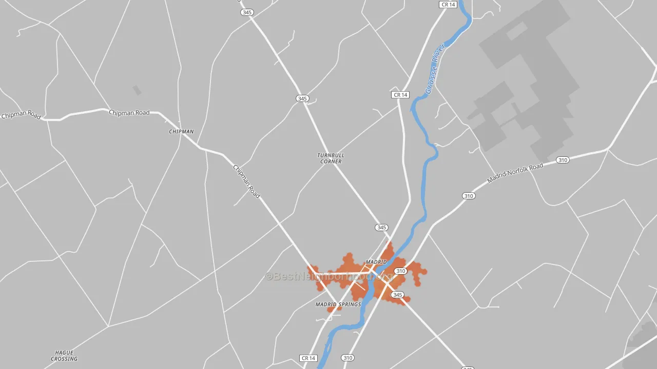 Bike Grade map of 13660, NY