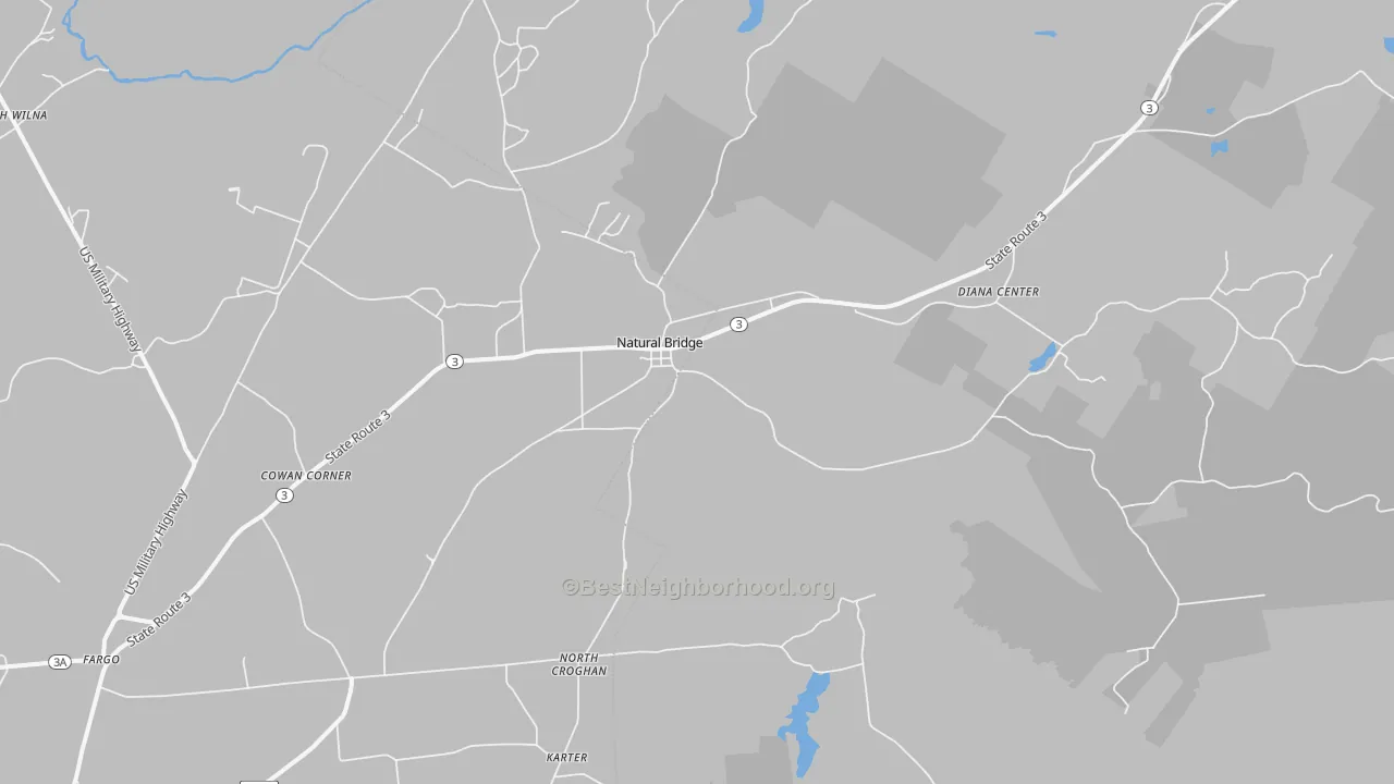 Bike Grade map of 13665, NY