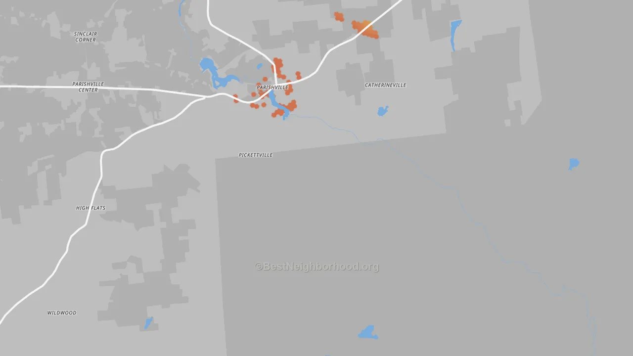 Bike Grade map of 13672, NY
