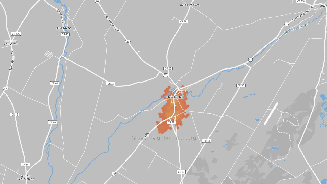 Bike Grade map of 13673, NY