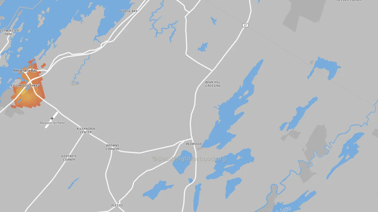 Bike Grade map of 13679, NY