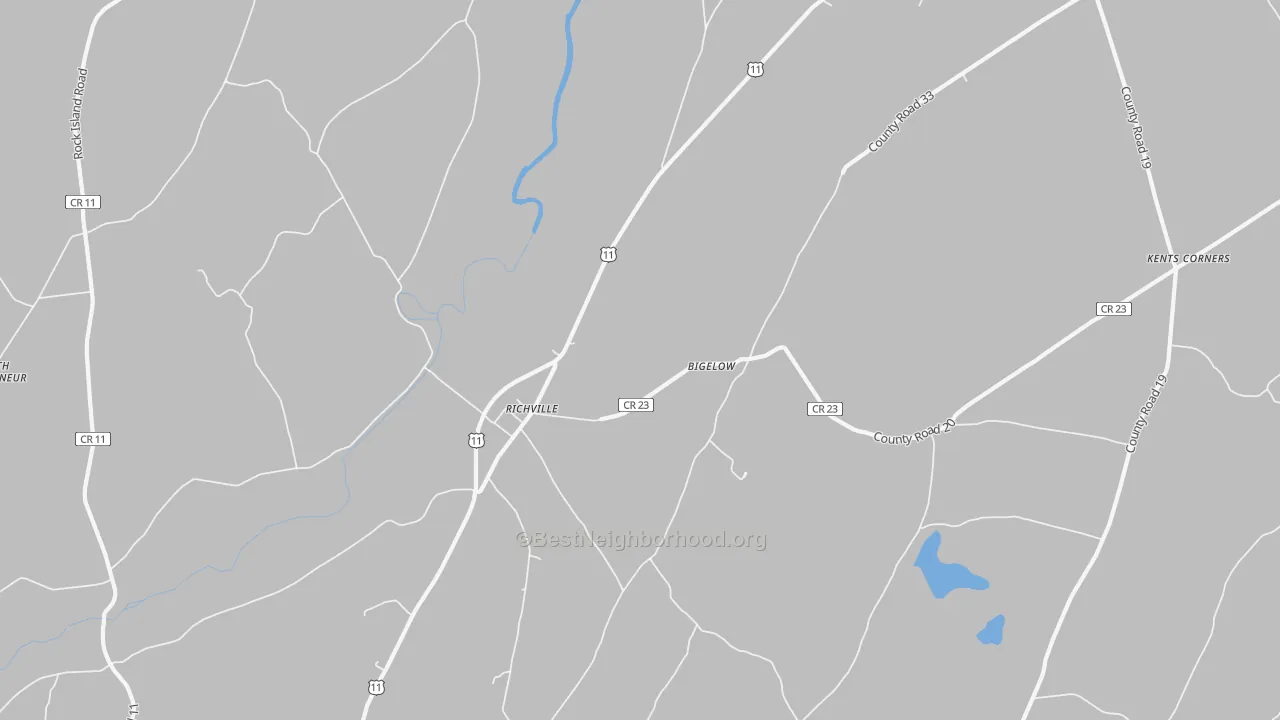 Bike Grade map of 13681, NY