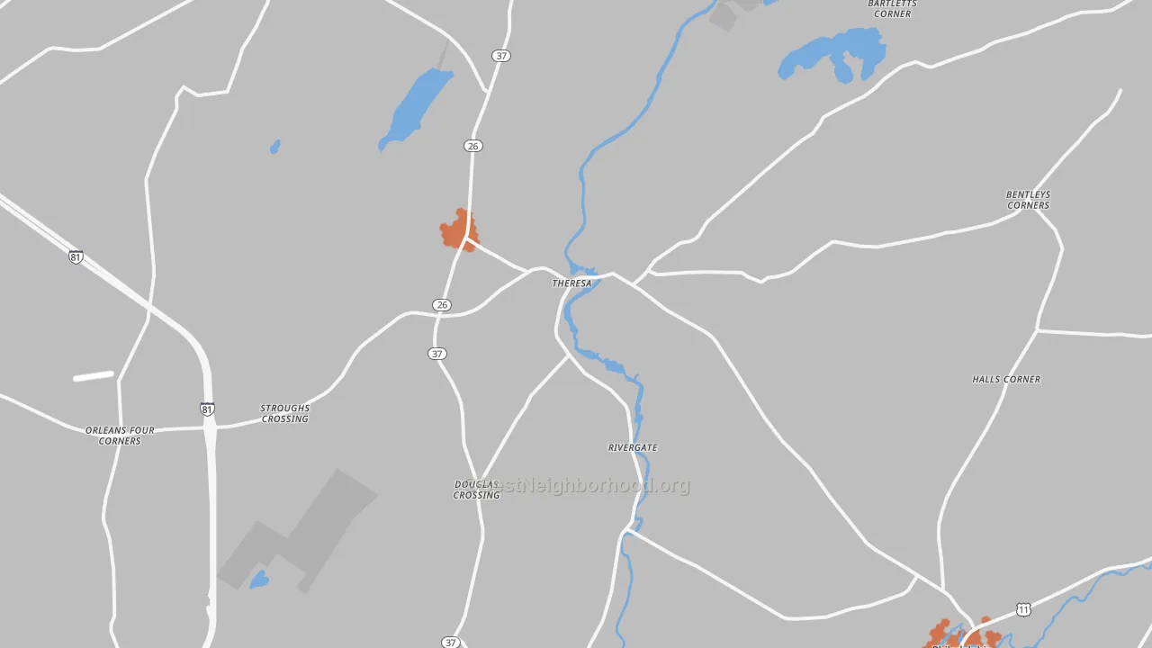 Bike Grade map of 13691, NY
