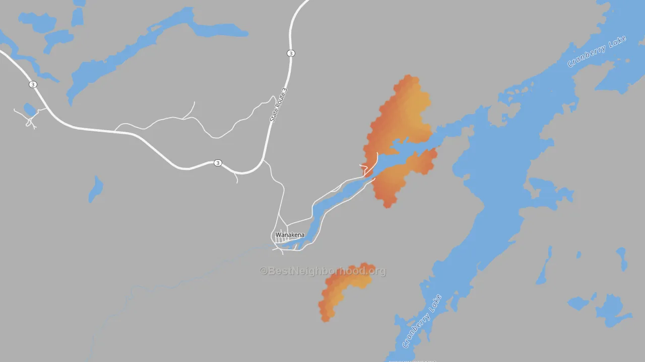 Bike Grade map of 13695, NY