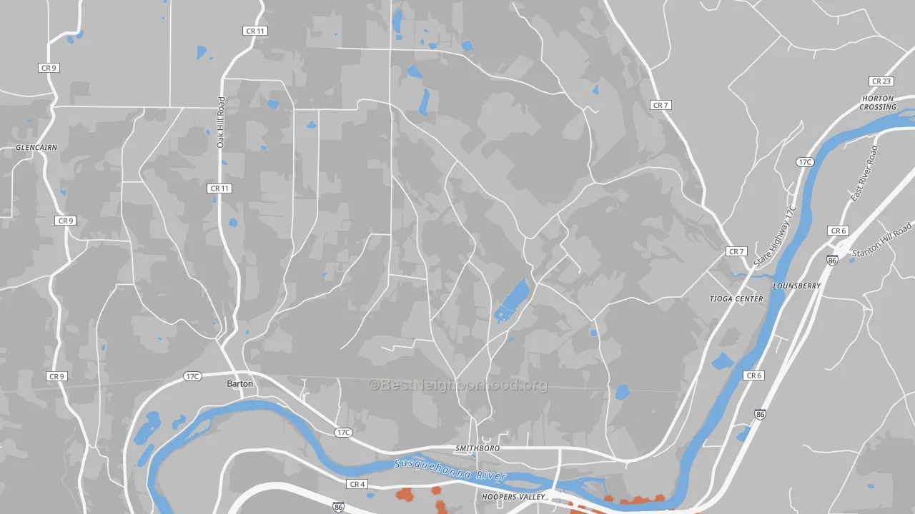 Bike Grade map of 13734, NY