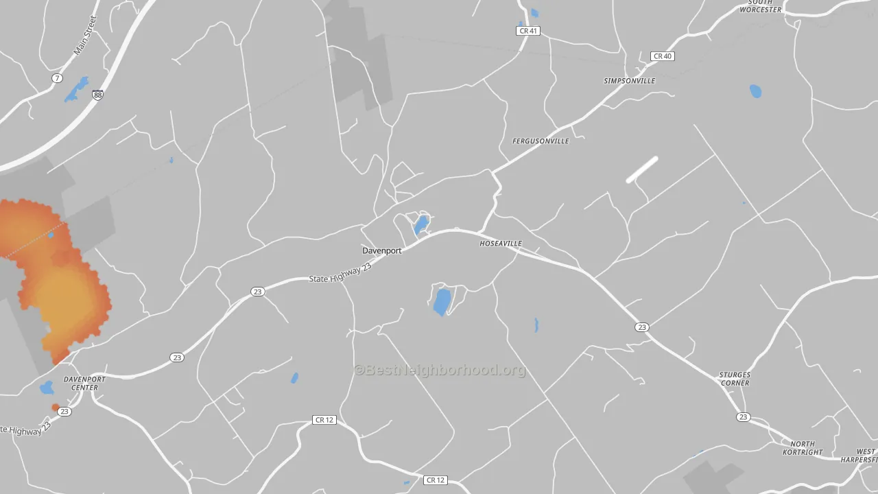 Bike Grade map of 13750, NY