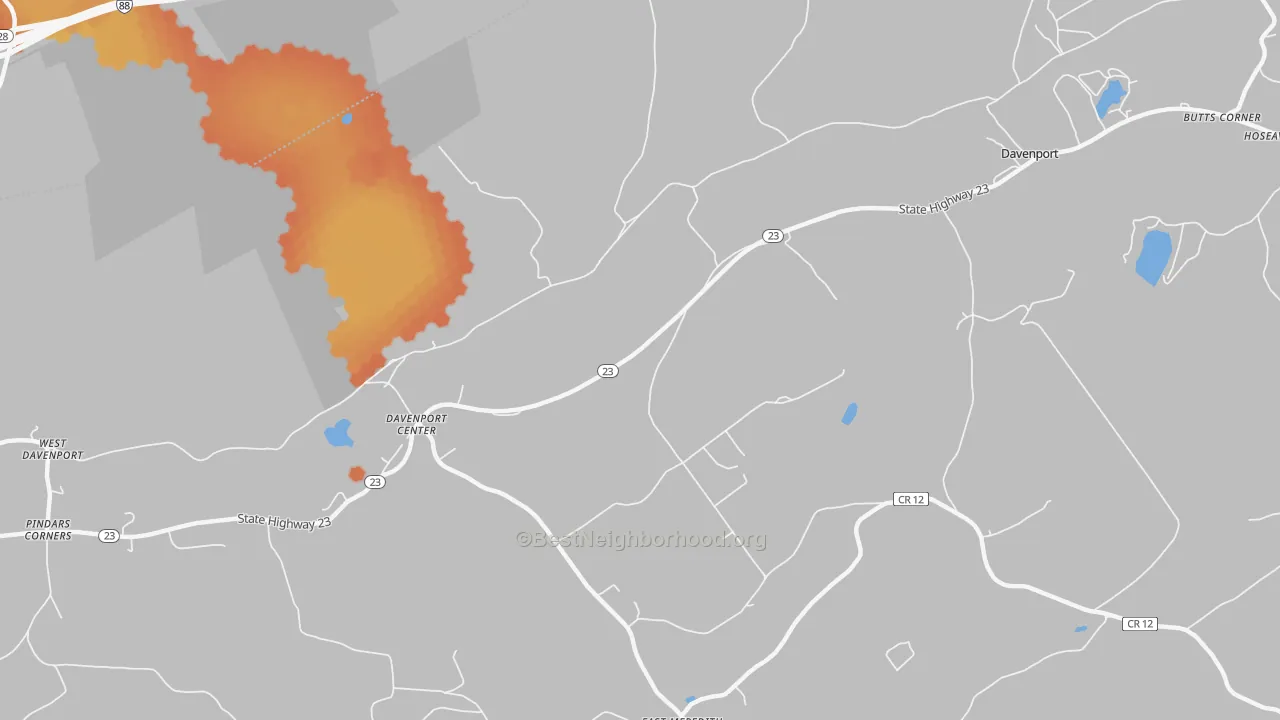 Bike Grade map of 13751, NY