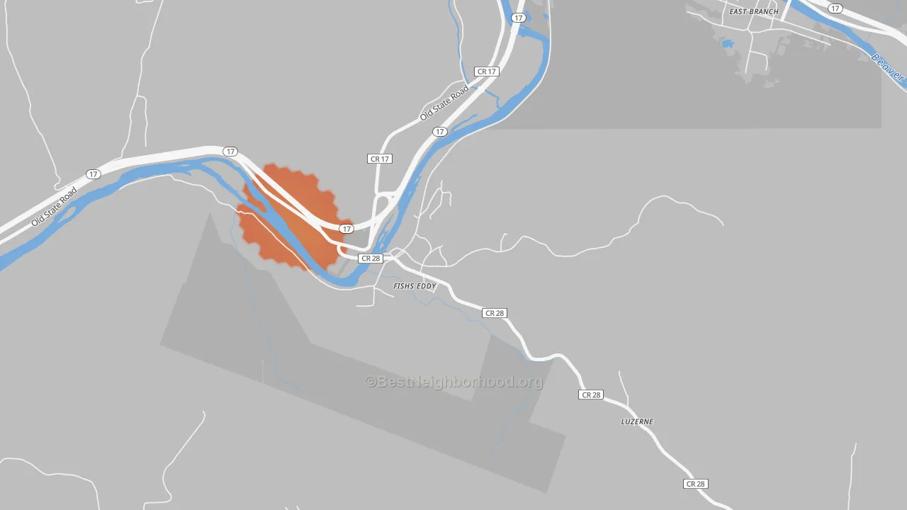 Bike Grade map of 13774, NY