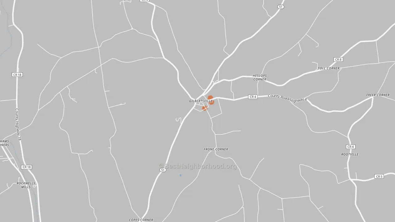 Bike Grade map of 13776, NY