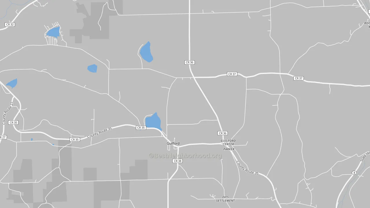Bike Grade map of 13780, NY