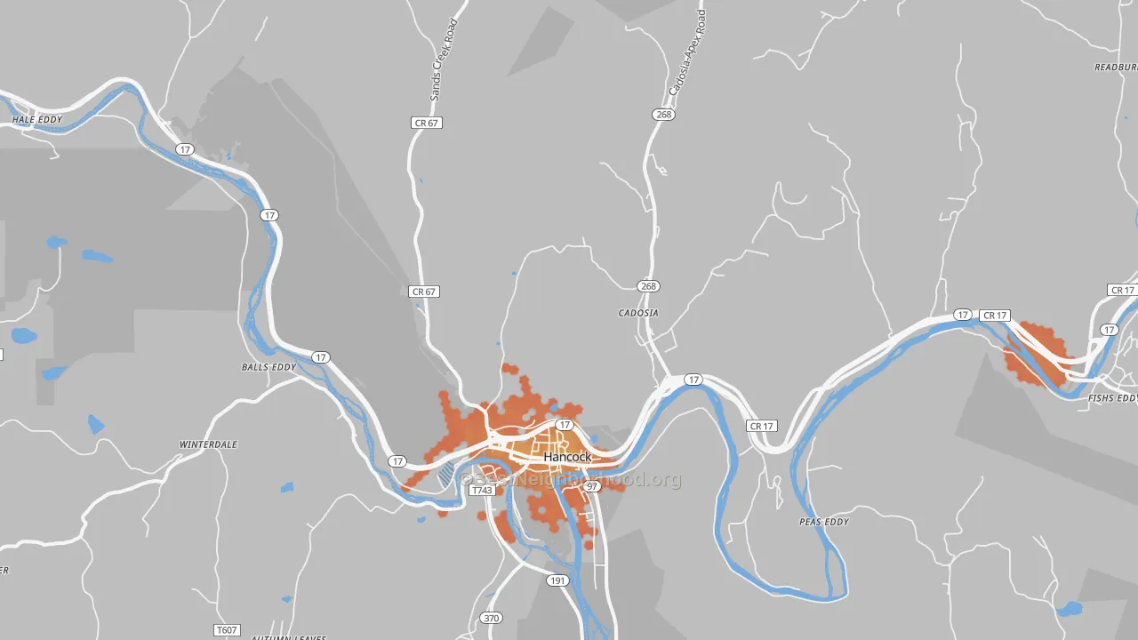 Bike Grade map of 13783, NY
