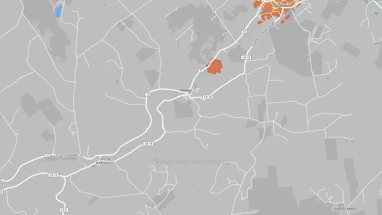 Bike Grade map of 13788, NY