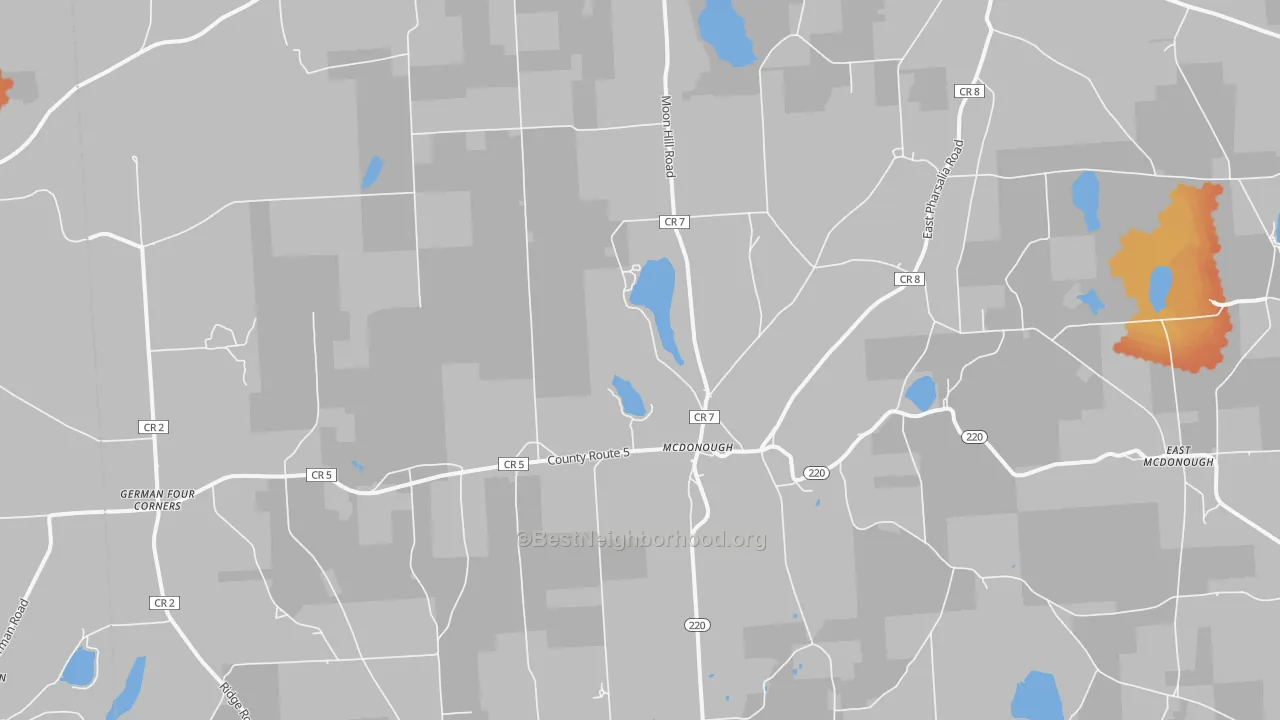 Bike Grade map of 13801, NY