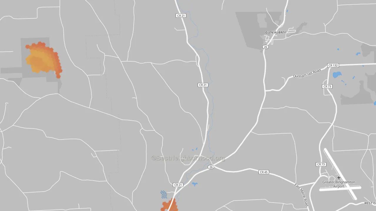 Bike Grade map of 13802, NY