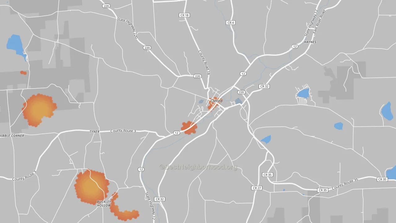 Bike Grade map of 13830, NY
