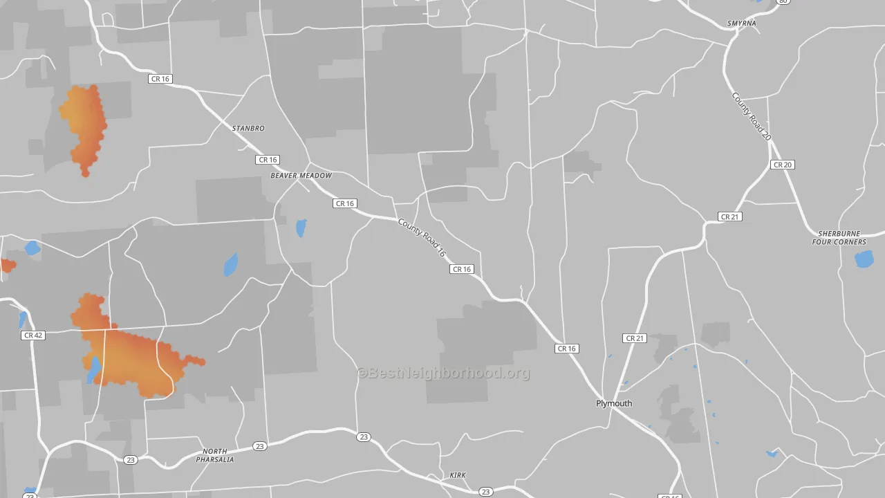 Bike Grade map of 13832, NY