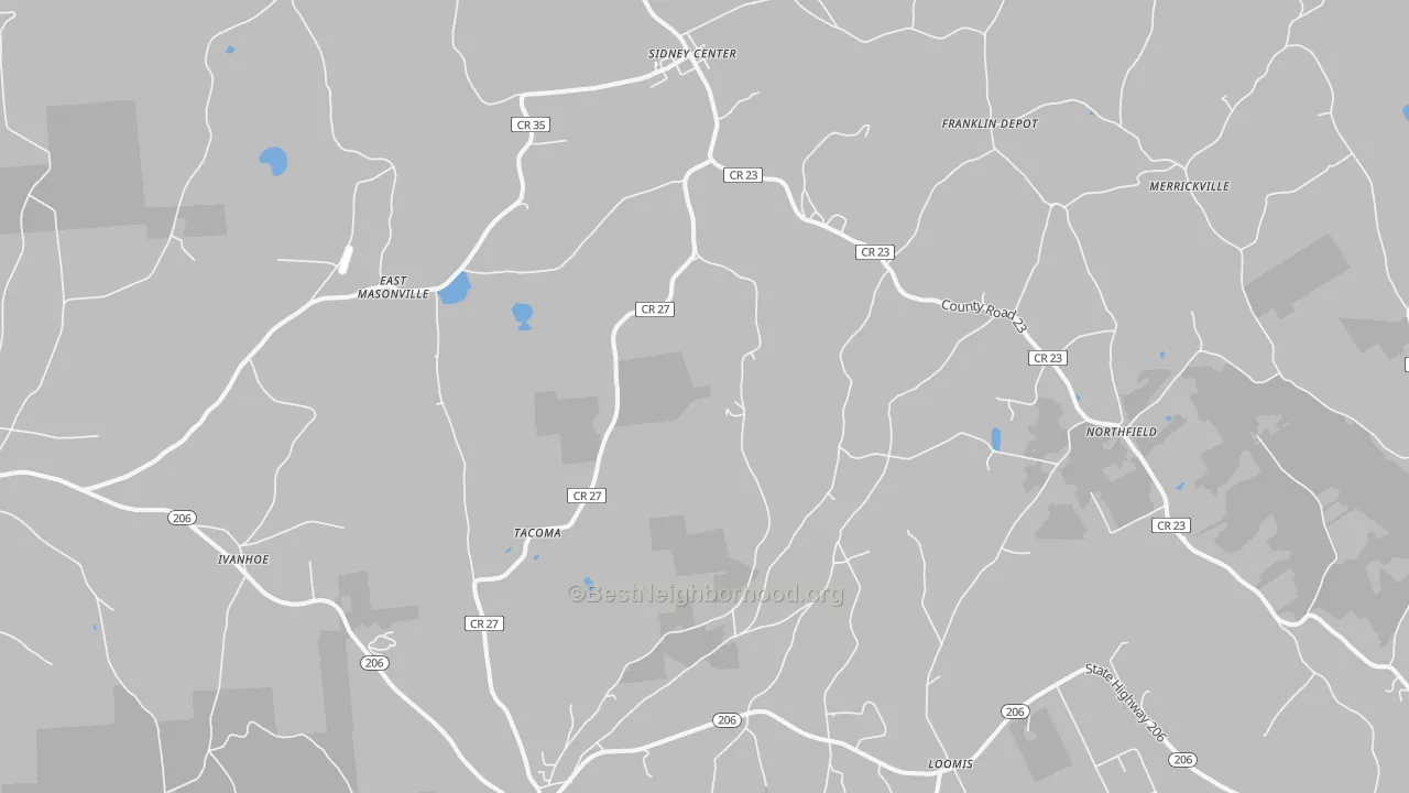 Bike Grade map of 13839, NY