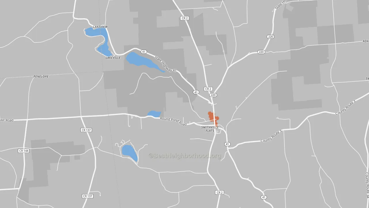 Bike Grade map of 13841, NY