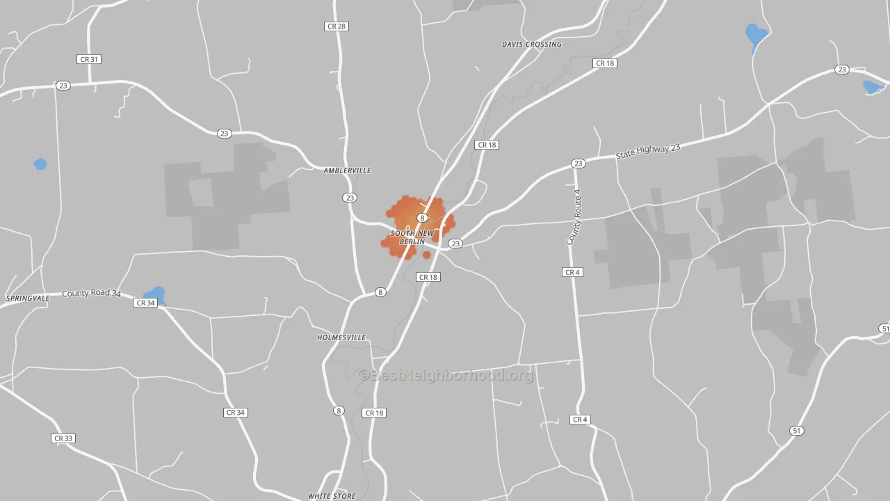 Bike Grade map of 13843, NY
