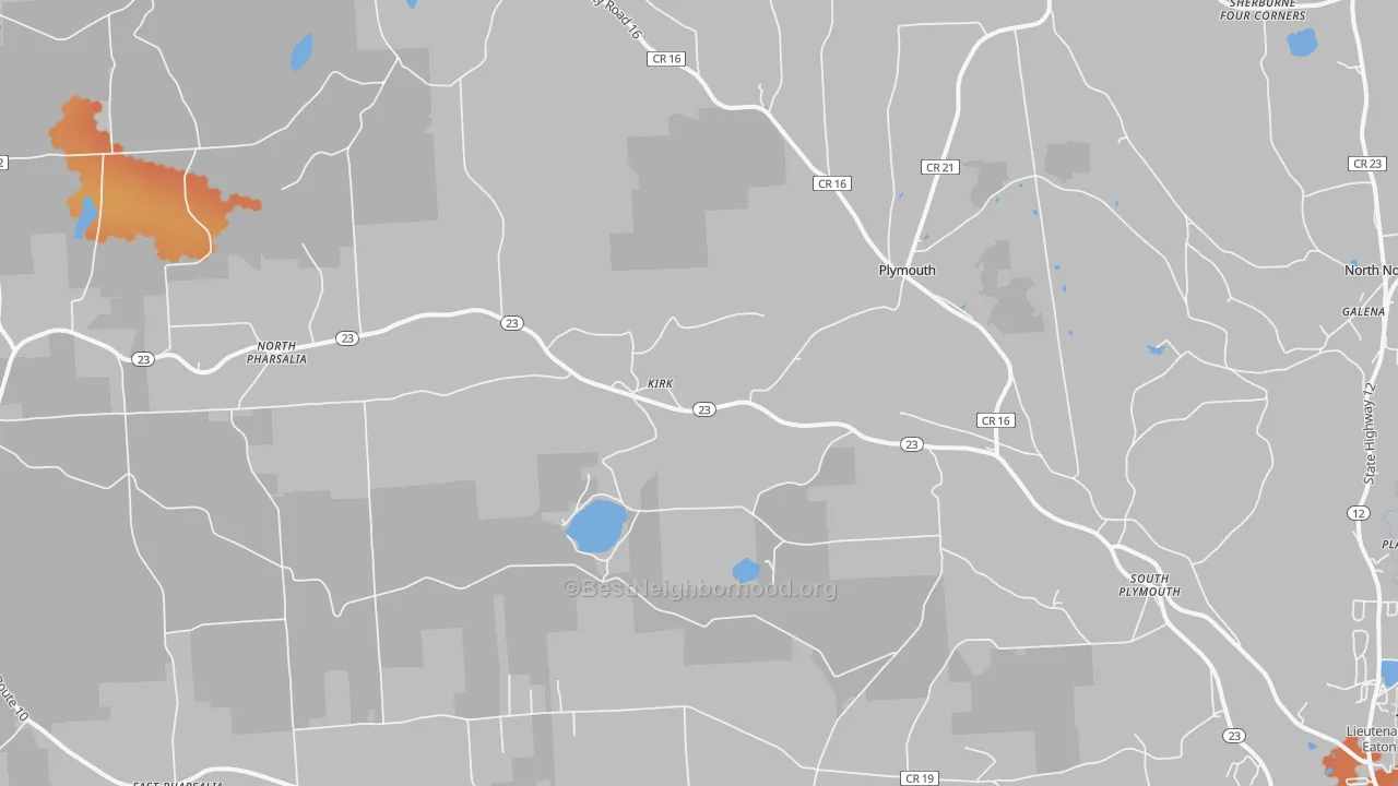 Bike Grade map of 13844, NY