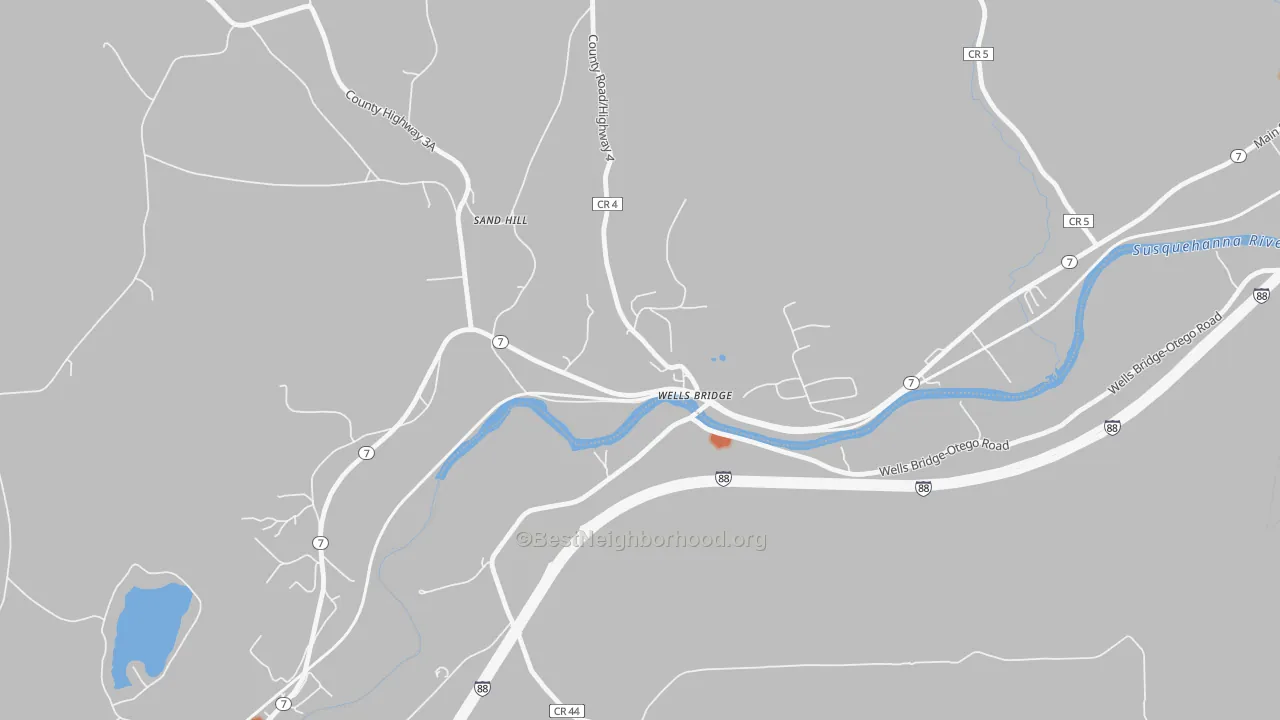 Bike Grade map of 13859, NY