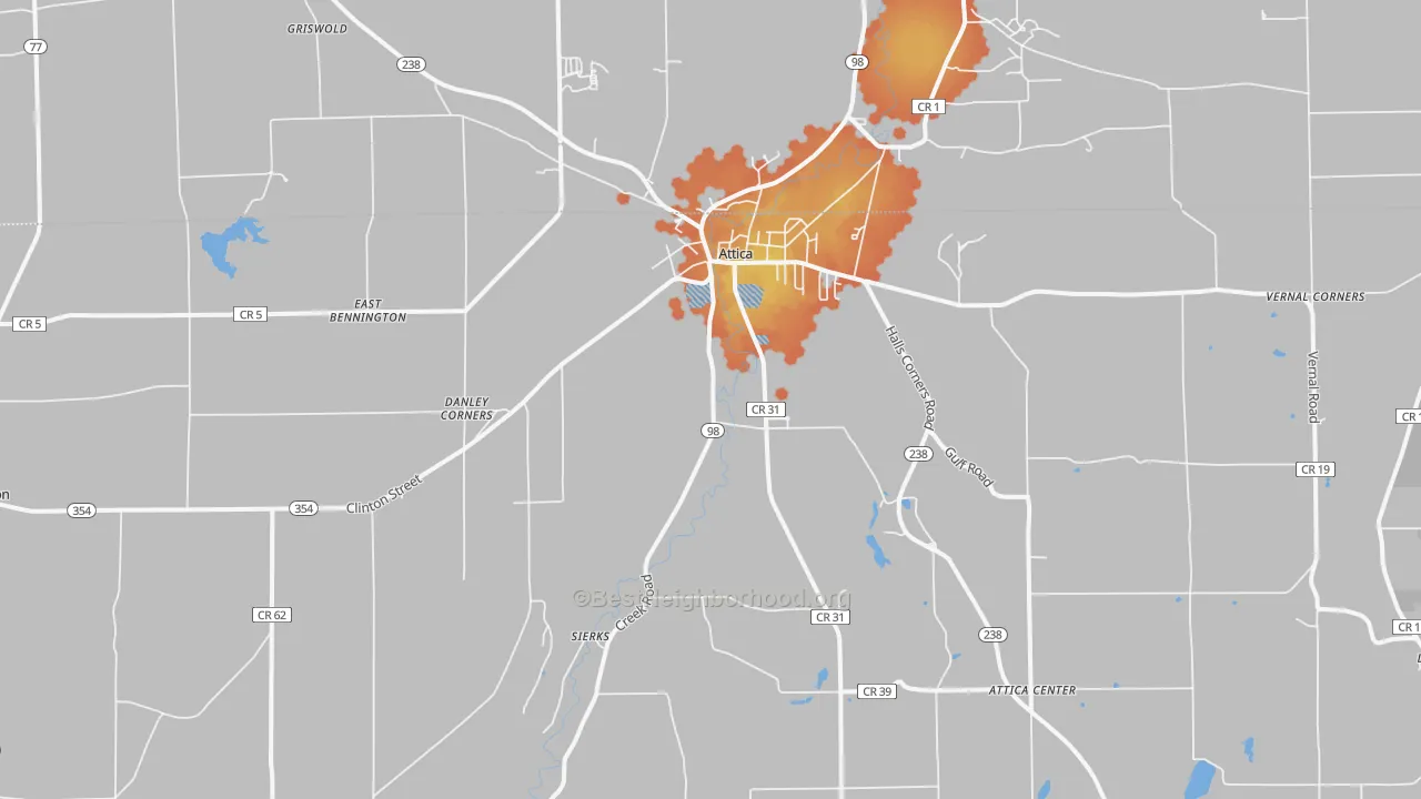 Bike Grade map of 14011, NY