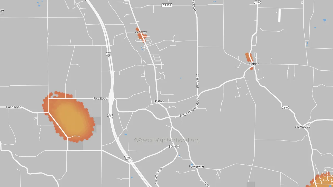 Bike Grade map of 14025, NY