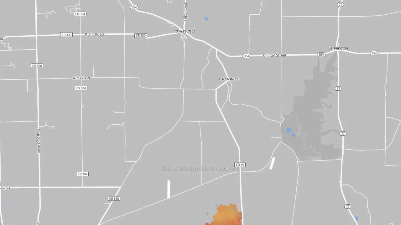 Bike Grade map of 14037, NY
