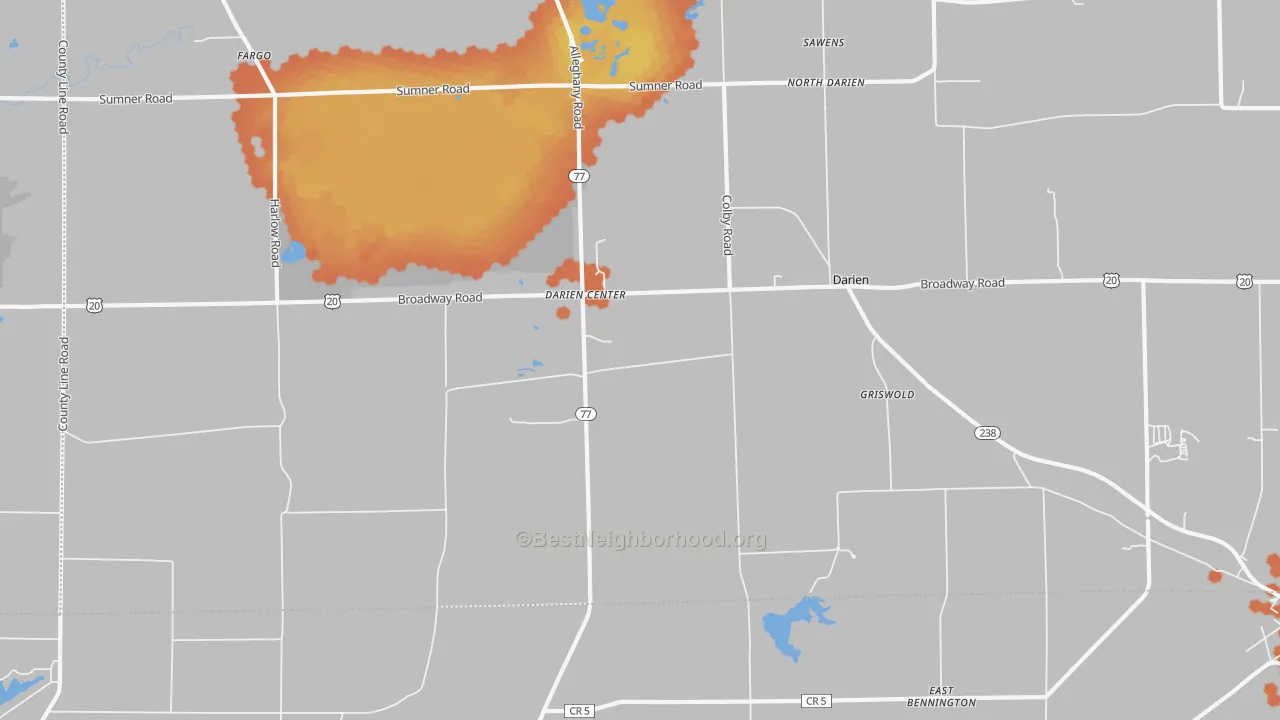 Bike Grade map of 14040, NY