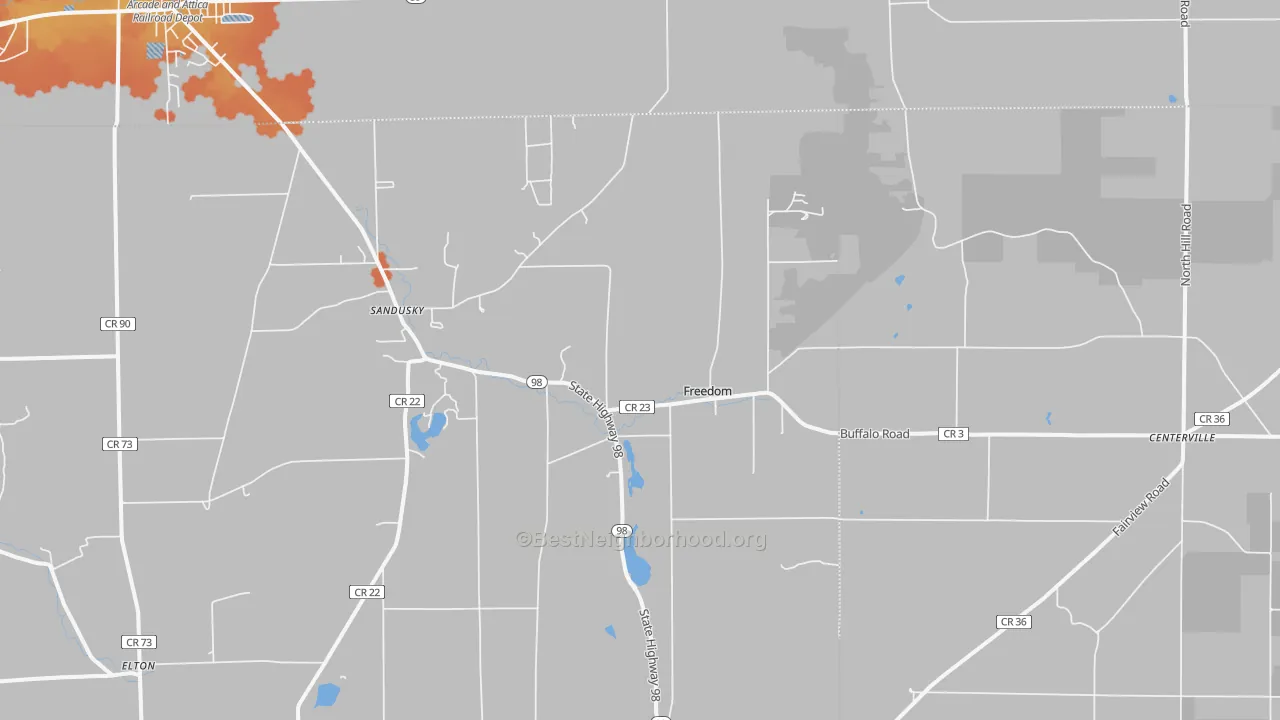Bike Grade map of 14065, NY
