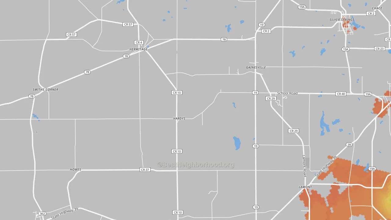 Bike Grade map of 14066, NY