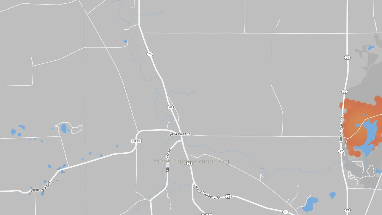 Bike Grade map of 14083, NY