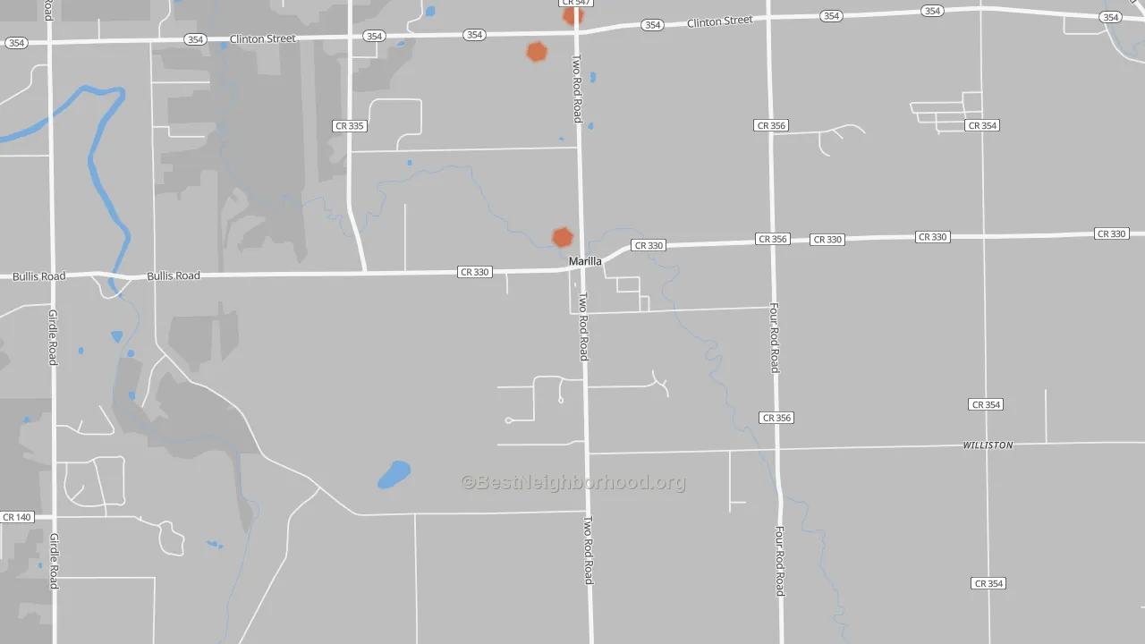 Bike Grade map of 14102, NY
