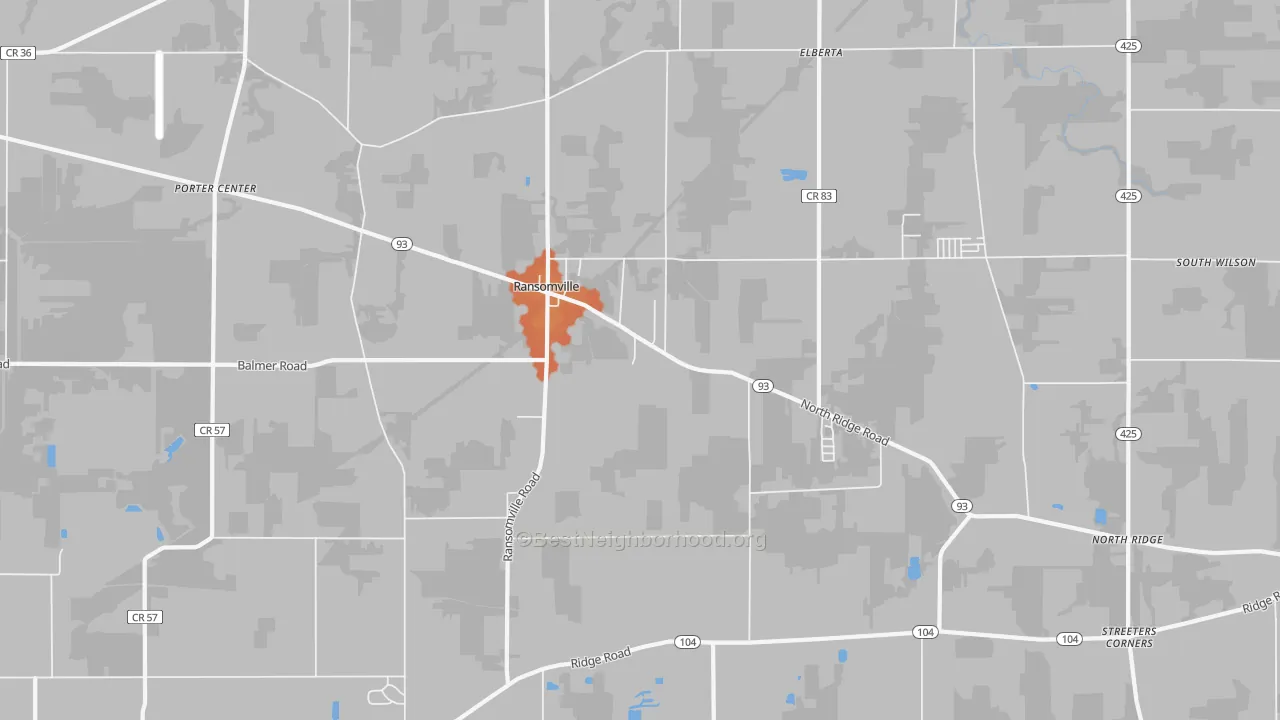 Bike Grade map of 14131, NY