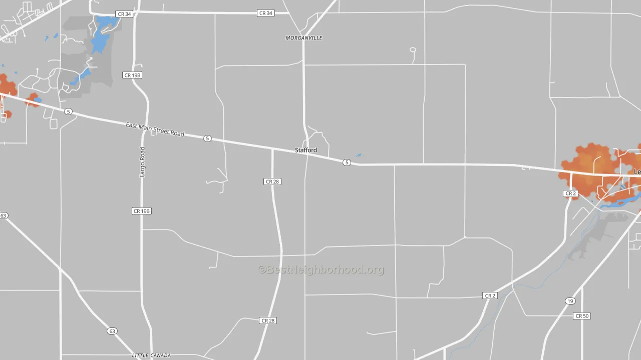 Bike Grade map of 14143, NY