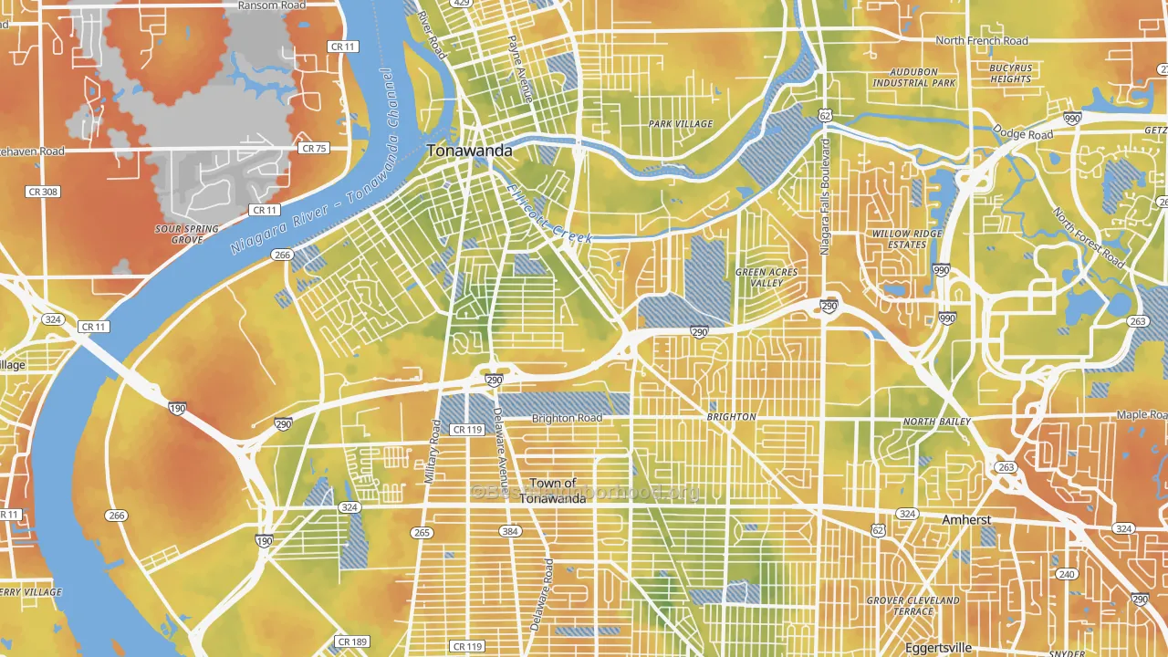 Bike Grade map of 14150, NY