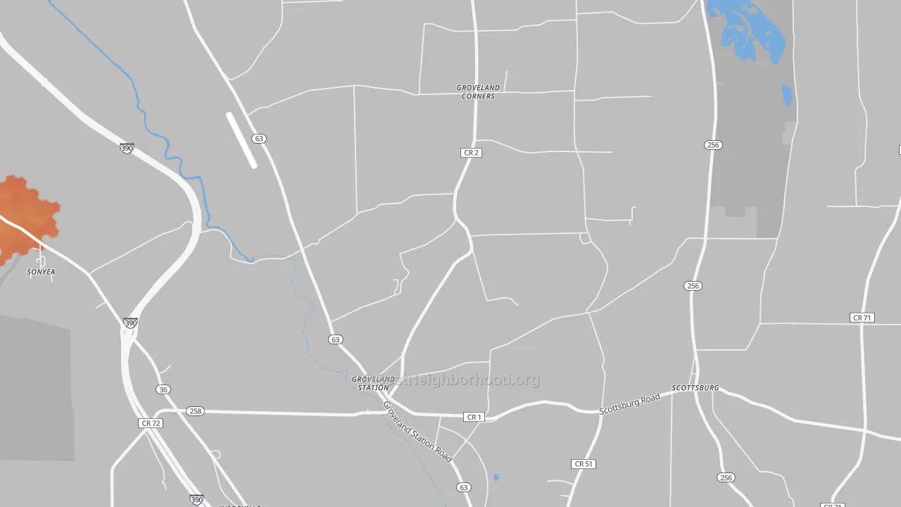 Bike Grade map of 14462, NY