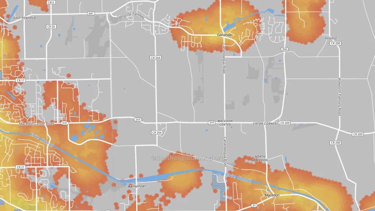 Bike Grade map of 14502, NY