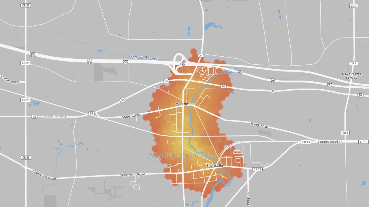 Bike Grade map of 14504, NY