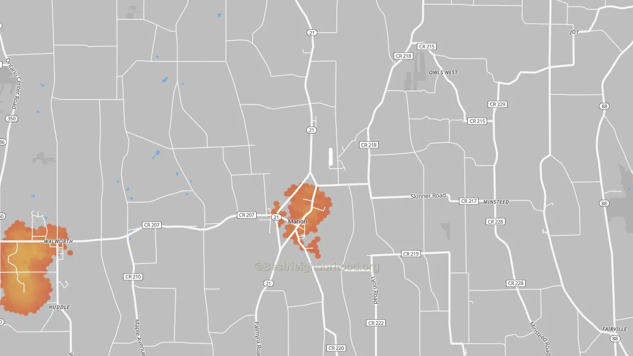 Bike Grade map of 14505, NY