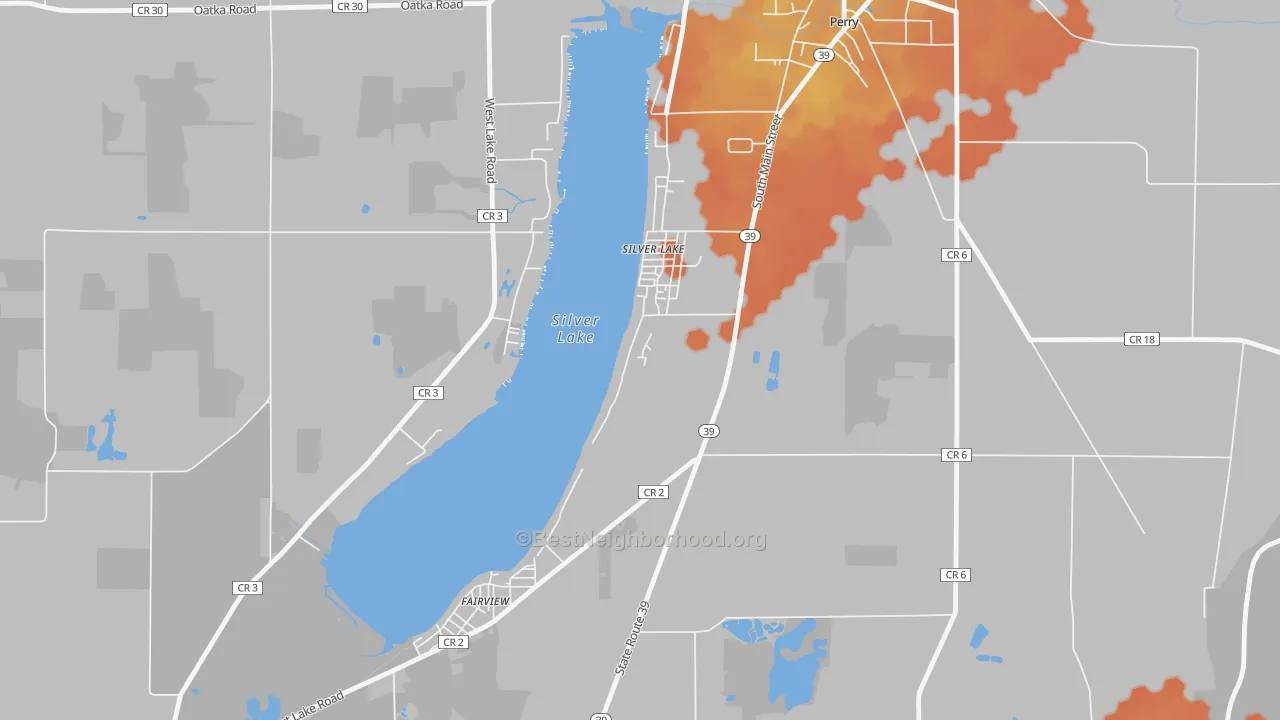 Bike Grade map of 14549, NY