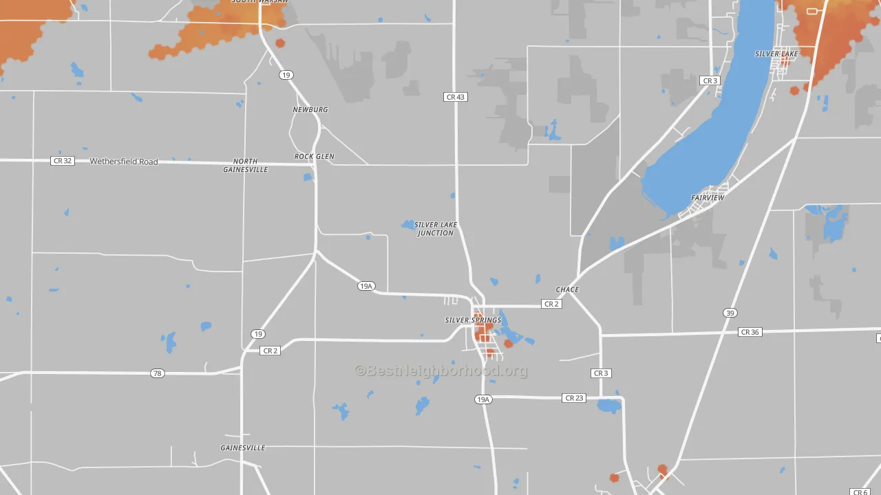 Bike Grade map of 14550, NY