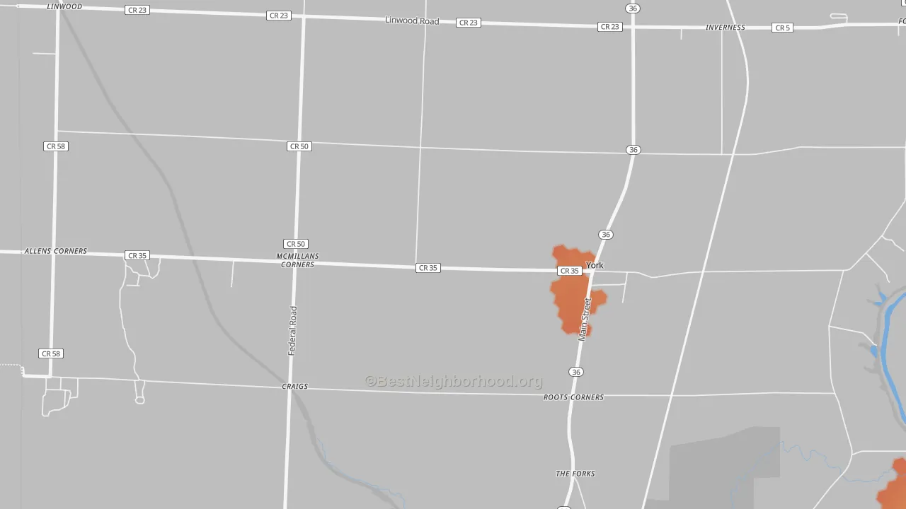 Bike Grade map of 14592, NY