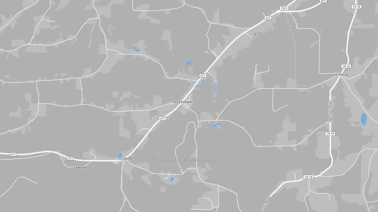 Bike Grade map of 14707, NY