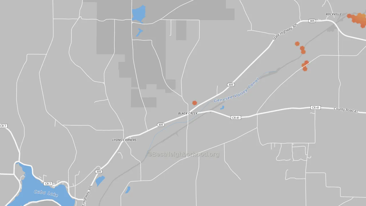 Bike Grade map of 14714, NY