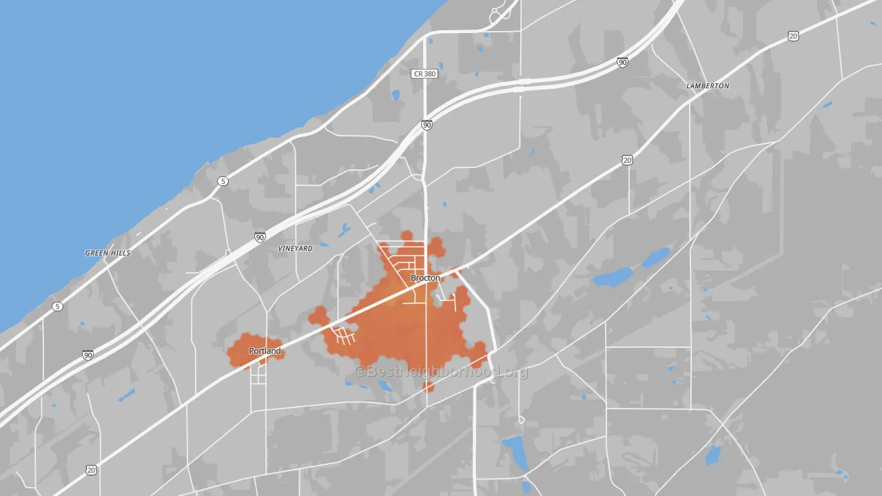 Bike Grade map of 14716, NY